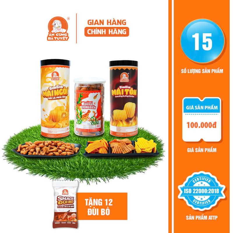 [ Tặng 3 bimbim ngẫu nhiên] Combo KIÊM CỰC VỐ gồm :1 hũ Snack Đùi Gà ...